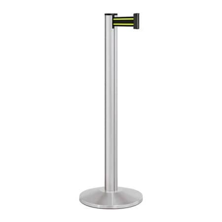 Lavi Industries Retractable Belt Barrier, Black/Neon Yellow, 7 ft Length, 40 in Post Height 50-3000SA/BN